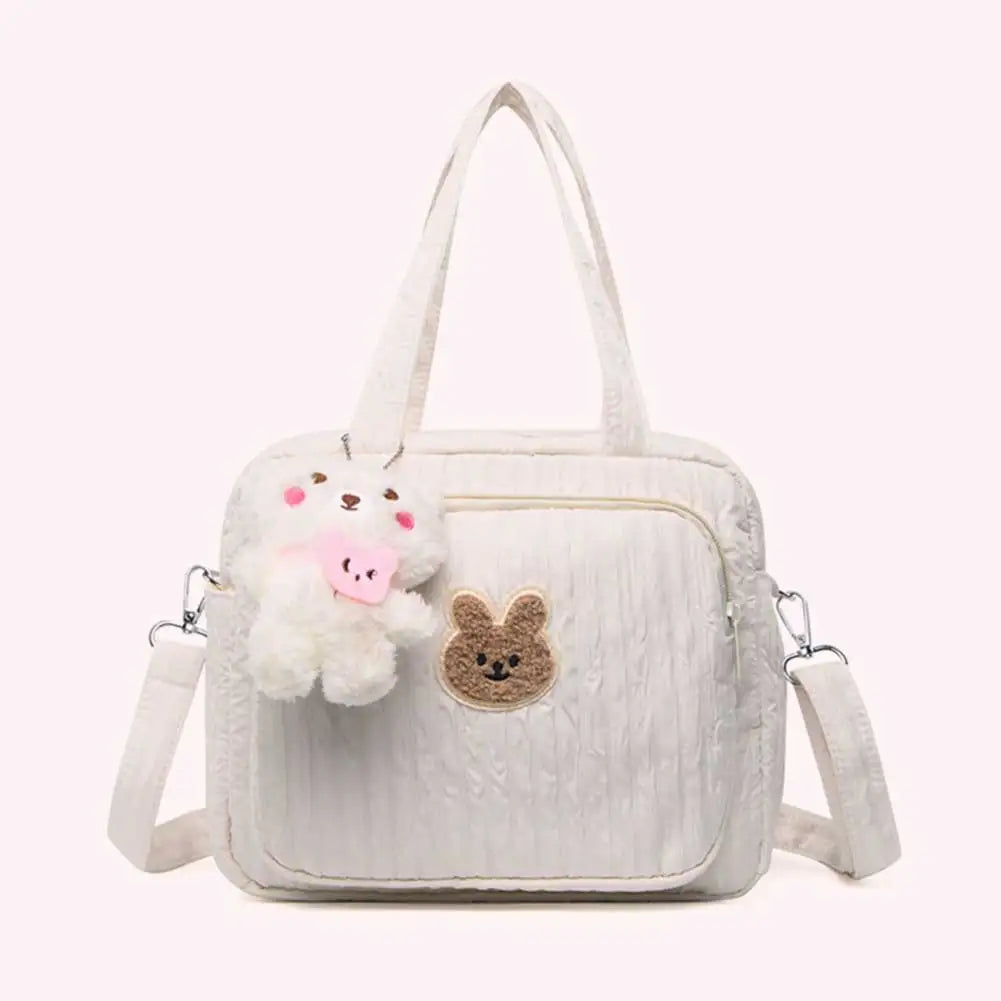 Mommy Stroller Nappy Bag Portable Cute Cartoon Multi-function Large Capacity Baby Diaper Bags with Pendant Nylon Mom Travel Tote