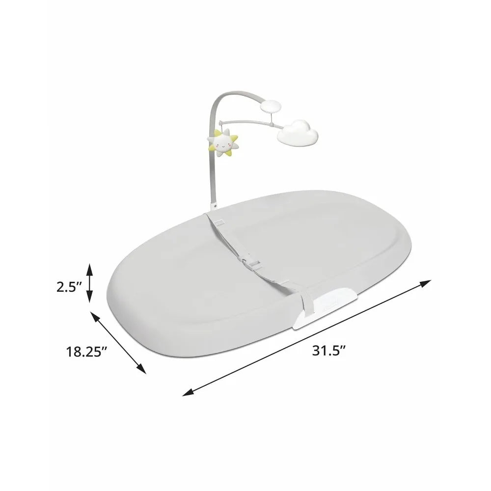 Baby Changing Pad Nursery Style Wipe-Clean Contoured with Cushioned Foam Oat,Free shipping