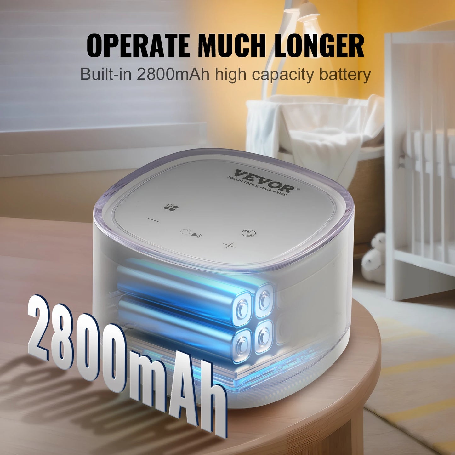 VEVOR Breast Pump Portable 2800mAH Rechargeable Double Electric Breast Pumps Anti-Backflow Breastfeeding Pump with LED Display