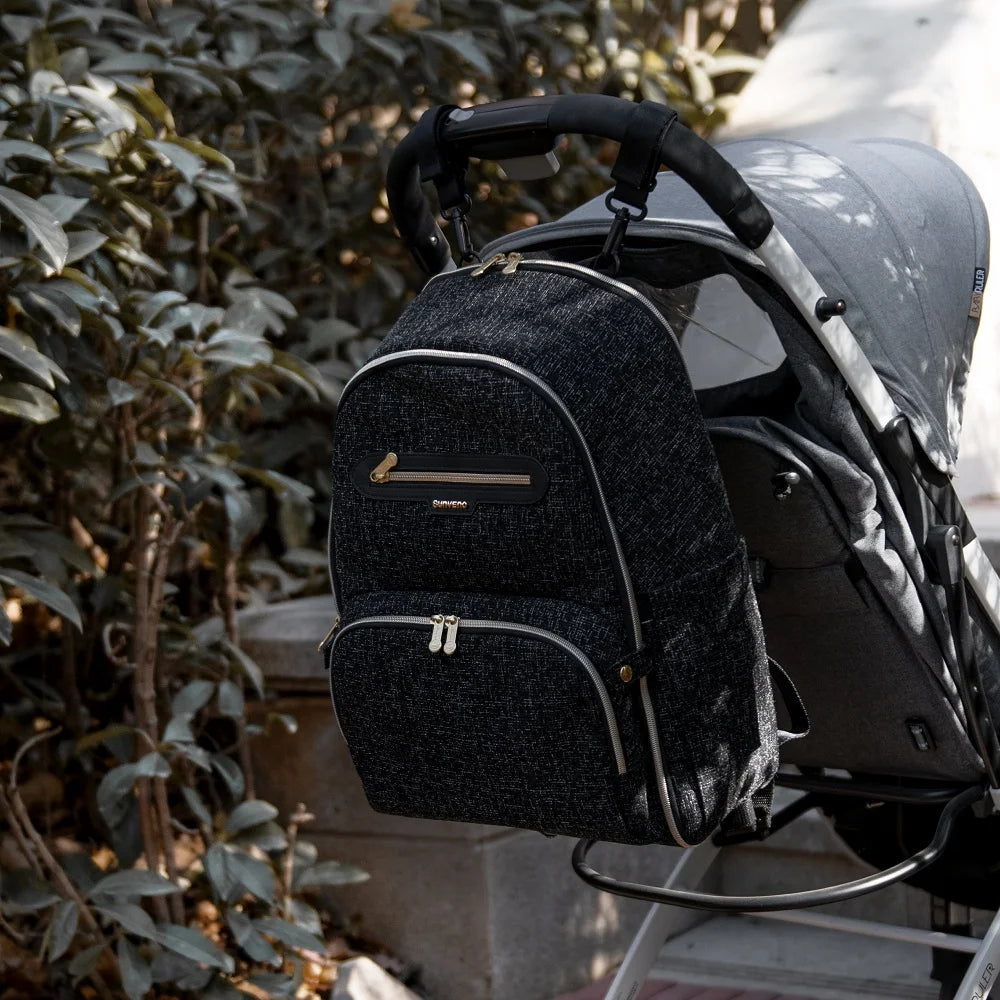 Diaper Bag Backpack, Large Baby Nappy Bags with Portable Changing Pad for Moms Dads