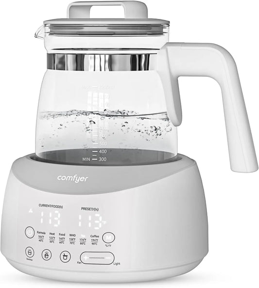 Bottle Warmer, Baby Bottle Warmer with Night Light & Faster Cooling Fan, Instantly Water Warmer, Tea Kettle Electric