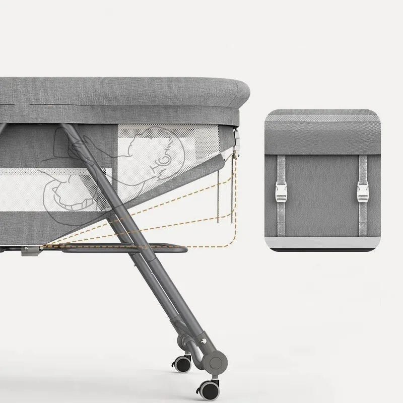 Sejoy 3 in 1 Rocking Crib Baby Bassinet Newborn Beside Sleeper Infant Sleeping Bed Convertible