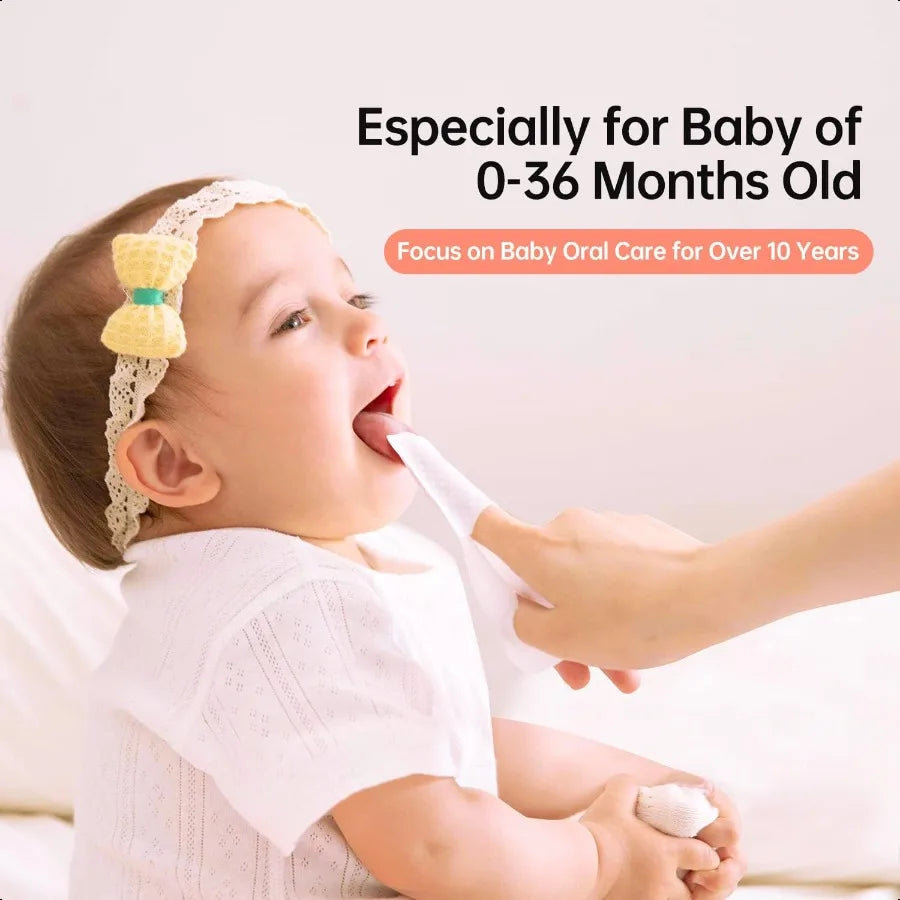 Toddler and Baby Dry Wipes Premium 036 Months Tooth and Gum Wipes Upgrade Tongue Cleaner for Infant and Newborn 60 Count