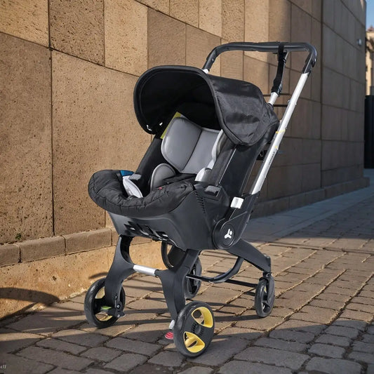 Baby stroller, can be pushed in both directions, lightweight and foldable, suitable for carrying on trips, comes with sunshade