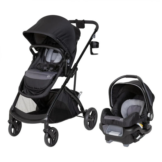 Fully upgraded-Desert Grey,Switch 6-in-1 Modular Stroller Travel System with Infant Car Seat-Free shipping