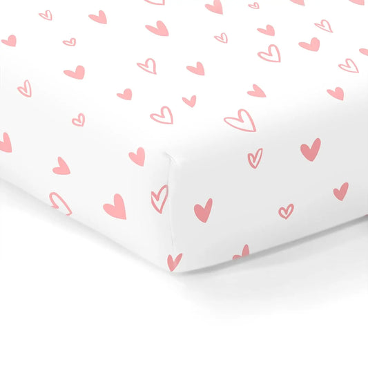 100% Organic Cotton Fitted Sheets For Standard Crib And Toddler Mattresses/Pads 28” X 52” And Up To 6” Thick. Boys And Girls.
