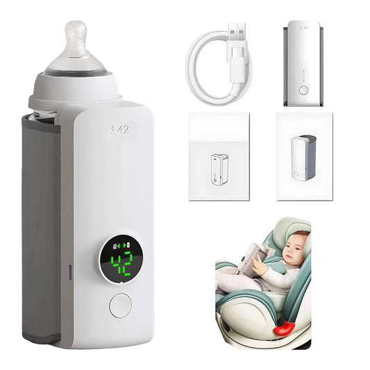Portable Bottle Warmer with Temperature Control Baby Bottle Warmer Travel Warmer for Comfortable Baby Feeding On The Go