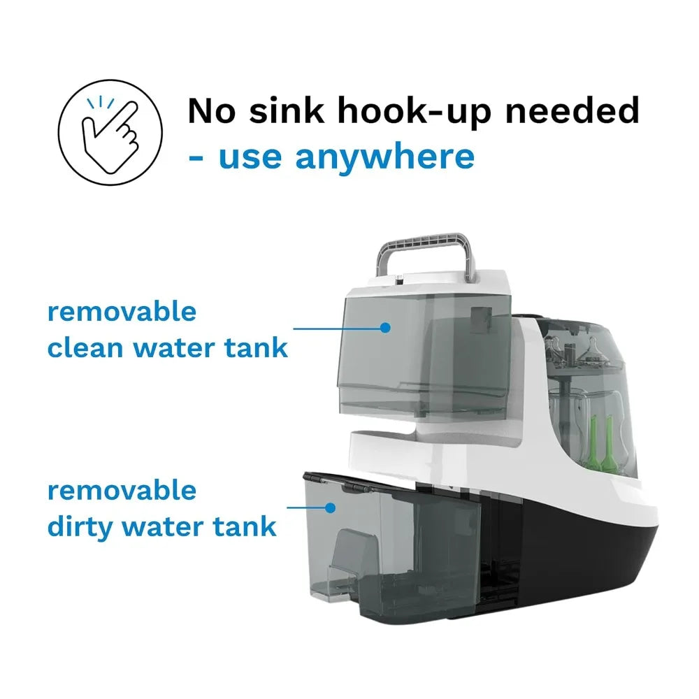 Bottle Washer Pro - Baby Bottle Washer, Sterilizer + Dryer - All in One Machine Cleans Bottles, Pump Parts