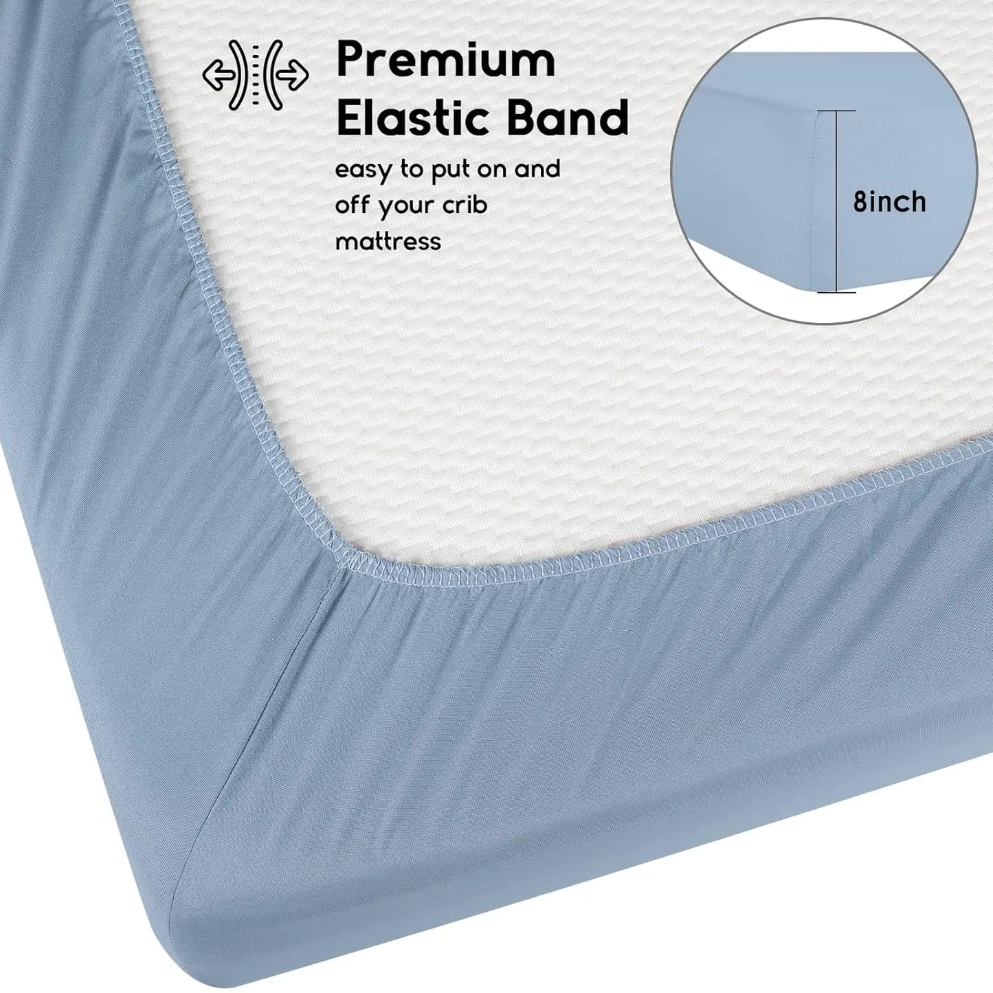 Baby Crib Sheets For Boys Girls, Fitted Crib Sheet 2 Pa For Standard Crib And Toddler Mattress, Super Soft Microfiber Baby