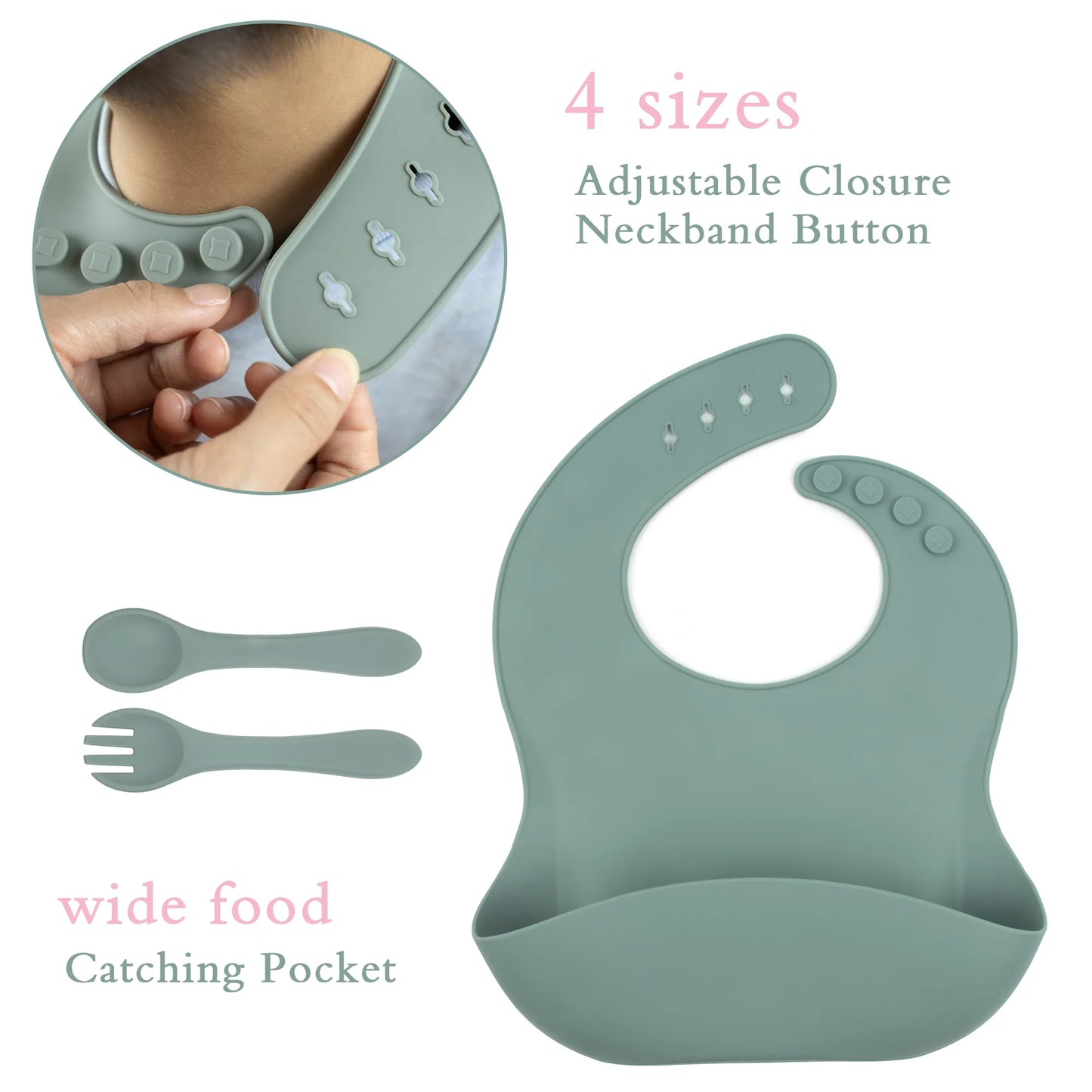 Silicone Baby Feeding Set Cute 6 PCS Baby Led Weaning Supplies with Suction Plates and Bowls Set