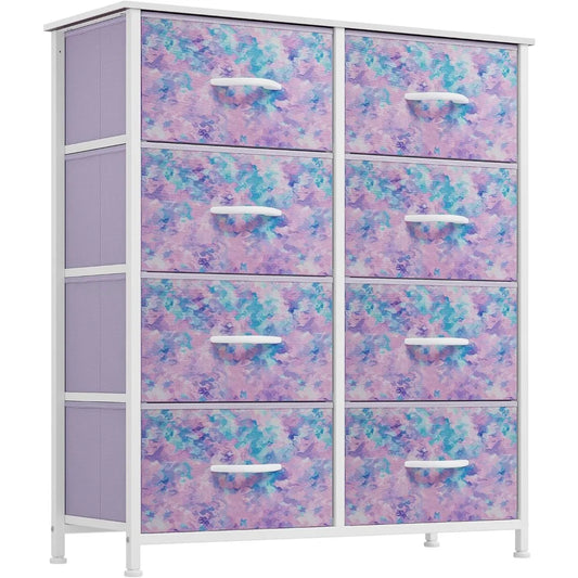 Fabric Dresser Drawer, Tall Storage Dresser with 8 Drawers, Storage Drawer Organizer for Nursery, Closet, Living Room Children's Dressers