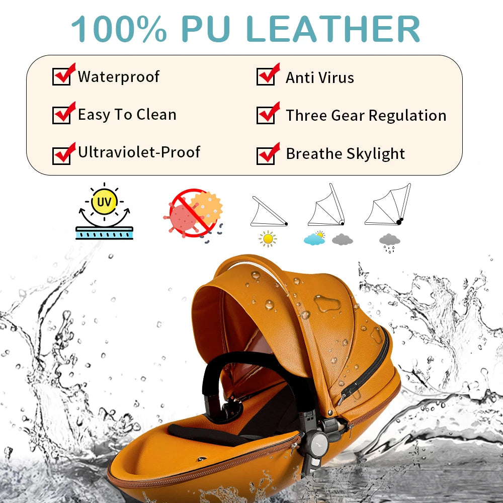 F22 baby stroller 3in1 ,adjustable seat,aluminum frame,solid rubber tires,rain cover,mosquito net,large storage basket