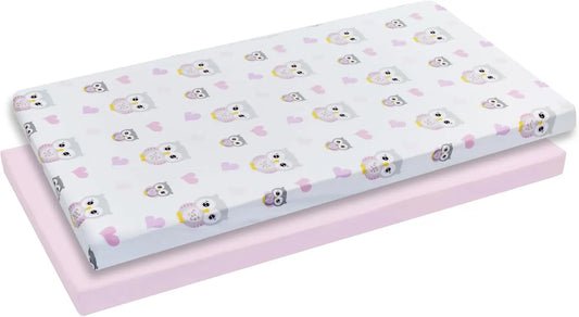 2 Pa Baby Cradle Sheets - Fitted Set For Baby Girl; 100% Cotton Percale Weave, Breathable And Soft Cradle Mattr Pad Cover; Gray