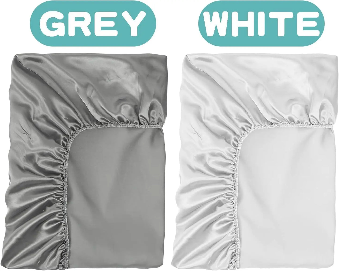 2 Pa Silk Crib Sheets For Baby With Sensitive Hair Satin Baby Mattr Sheet Boys And Girls Uni 52’’X28’’X8’’ Fitted