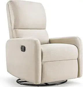 Swivel Glider Rocking Recliner Chair for Adults, Nursery Rocker Reclining, Comfy Upholstered Single Sofa Armchair for Living Ro