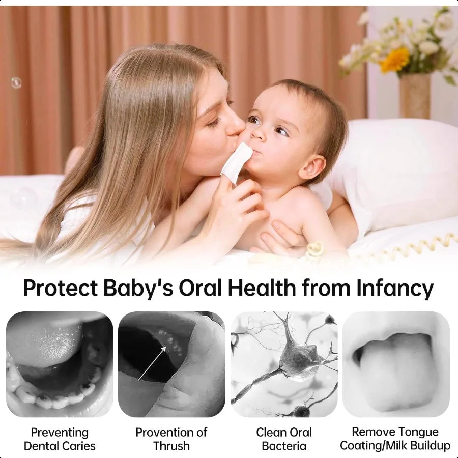Toddler and Baby Dry Wipes Premium 036 Months Tooth and Gum Wipes Upgrade Tongue Cleaner for Infant and Newborn 60 Count