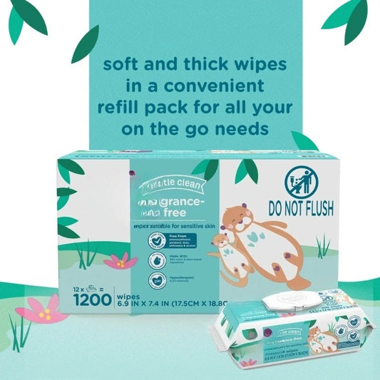 Fragrance-Free Baby Wipes, 1200 Count