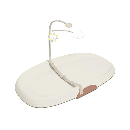 Baby Changing Pad Nursery Style Wipe-Clean Contoured with Cushioned Foam Oat,Free shipping
