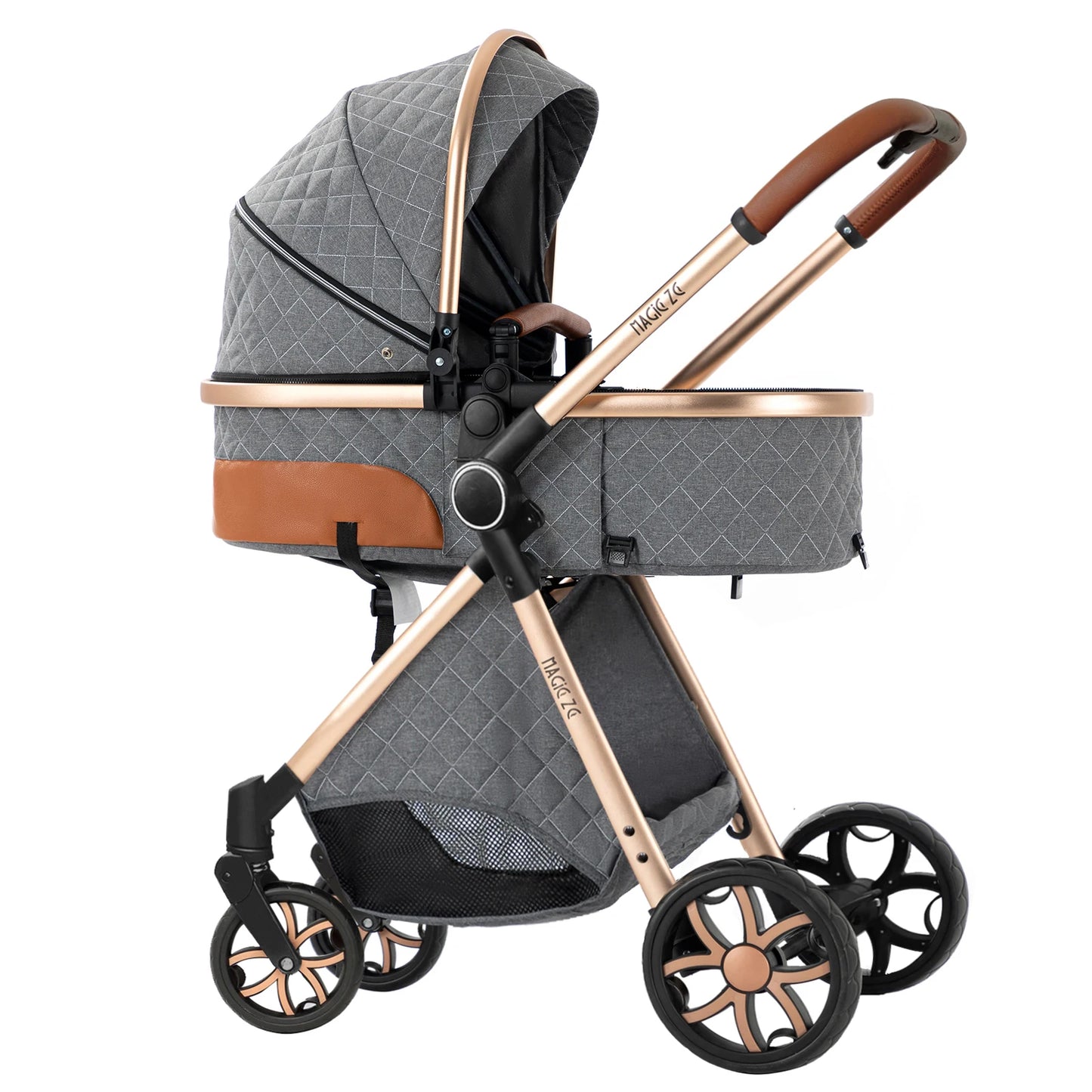 Baby Stroller 3‑in‑1 Travel System Pushchair Lightweight Pram from Birth All‑Terrain Baby Buggy Compact Fold Stroller Summer