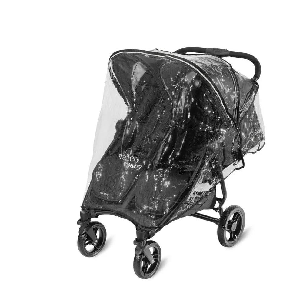 Rain Cover Slim Twin Strollers Full Body Weather Protection Waterproof Child Safe PVC Heavy Duty Enhanced Ventilation