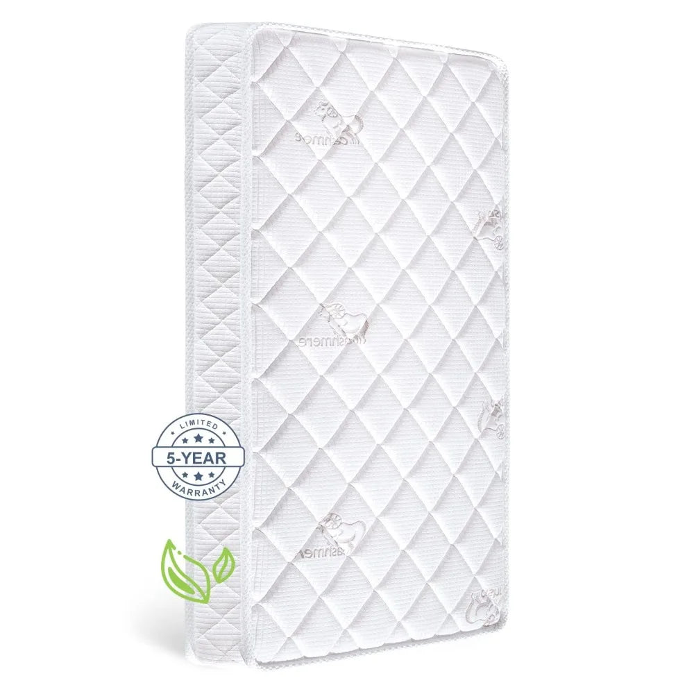 Premium Crib&Toddler Mattress,100% Knitted Fabric,Premium Fleece Surface-Hypoallergenic,Thick Firm Soft Crib Mattress,Non-Toxic