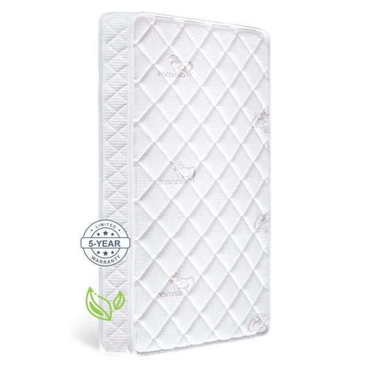 Premium Crib&Toddler Mattress,100% Knitted Fabric,Premium Fleece Surface-Hypoallergenic,Thick Firm Soft Crib Mattress,Non-Toxic